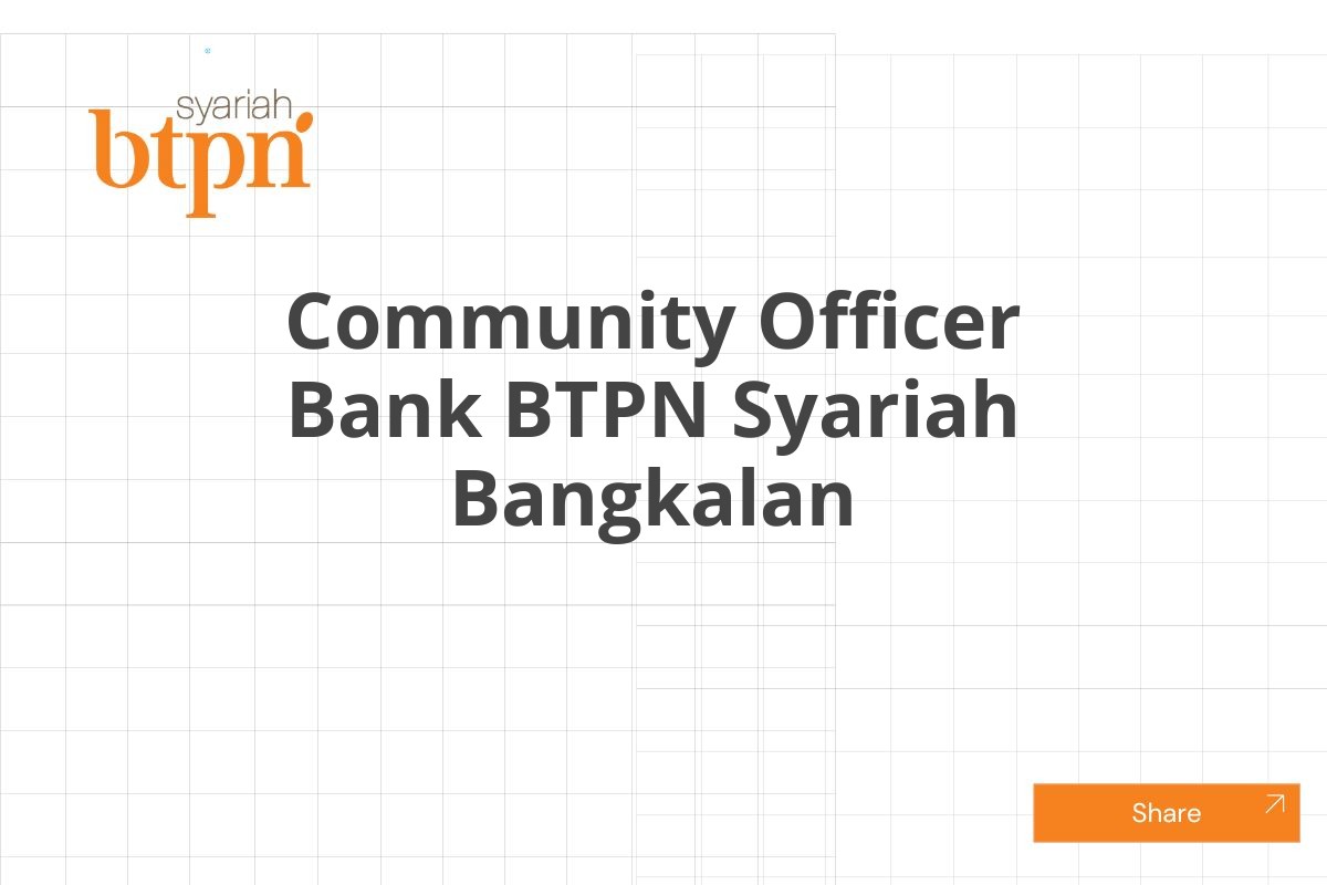 Community Officer Bank BTPN Syariah Bangkalan