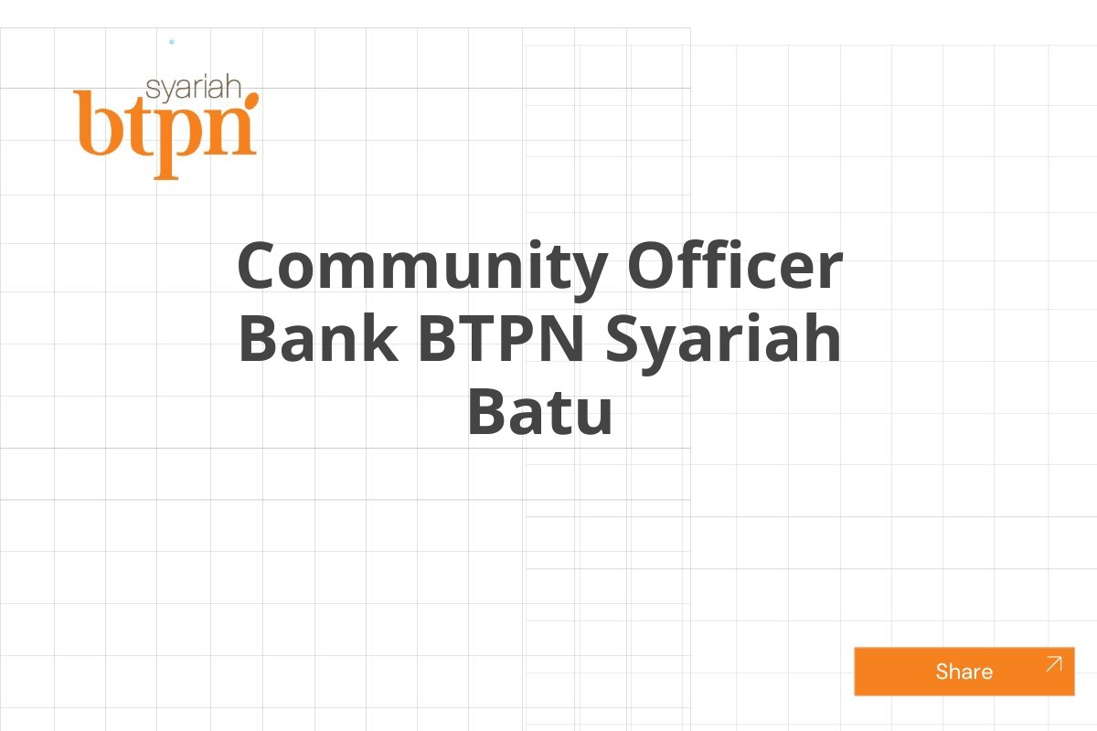 Community Officer Bank BTPN Syariah Batu