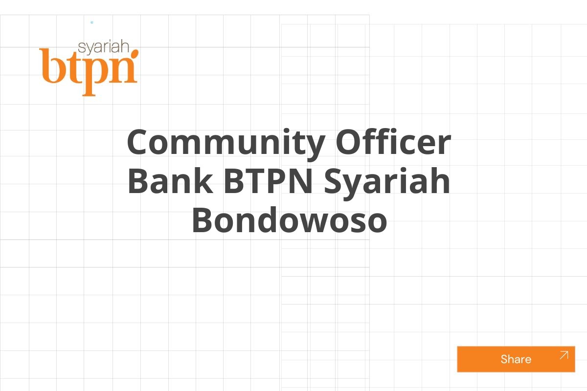 Community Officer Bank BTPN Syariah Bondowoso