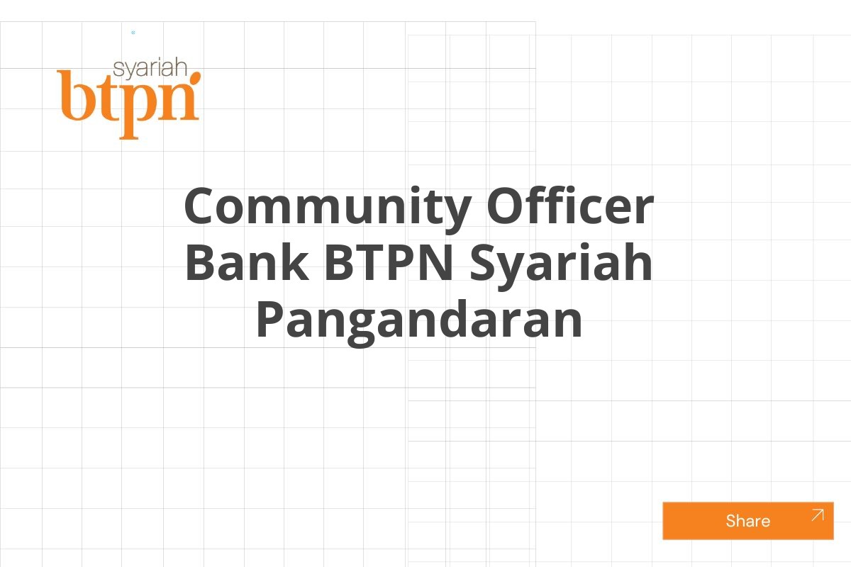 Community Officer Bank BTPN Syariah Pangandaran