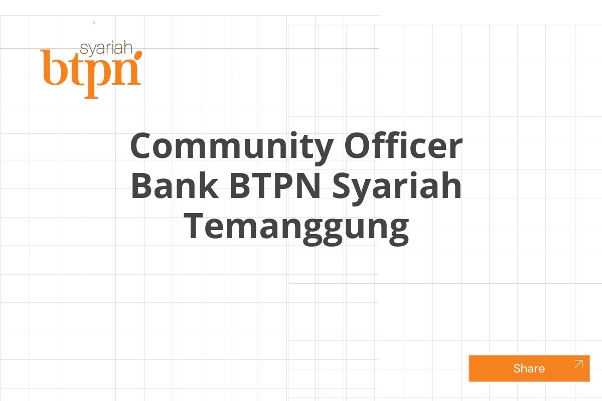 Community Officer Bank BTPN Syariah Temanggung