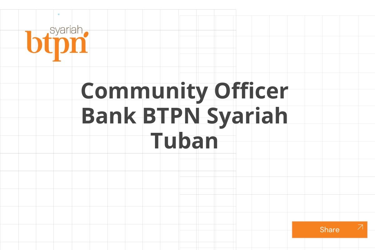 Community Officer Bank BTPN Syariah Tuban