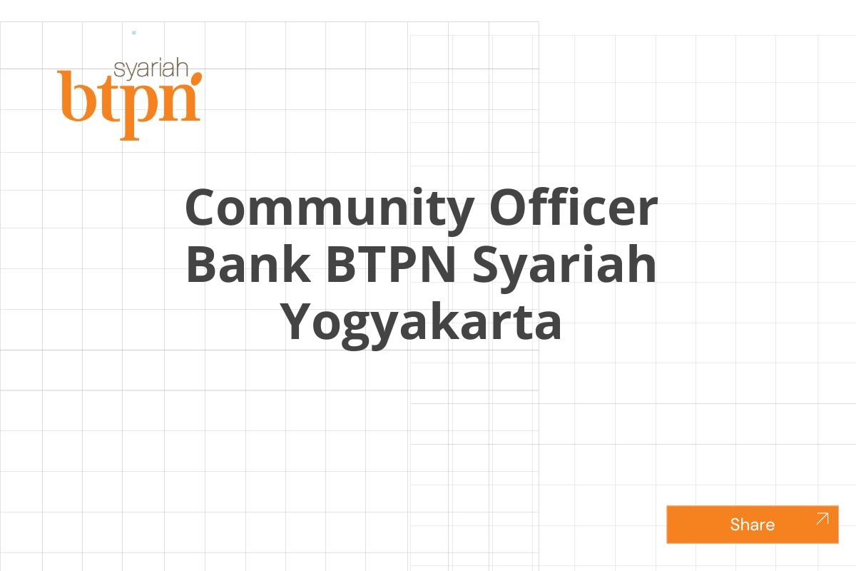 Community Officer Bank BTPN Syariah Yogyakarta