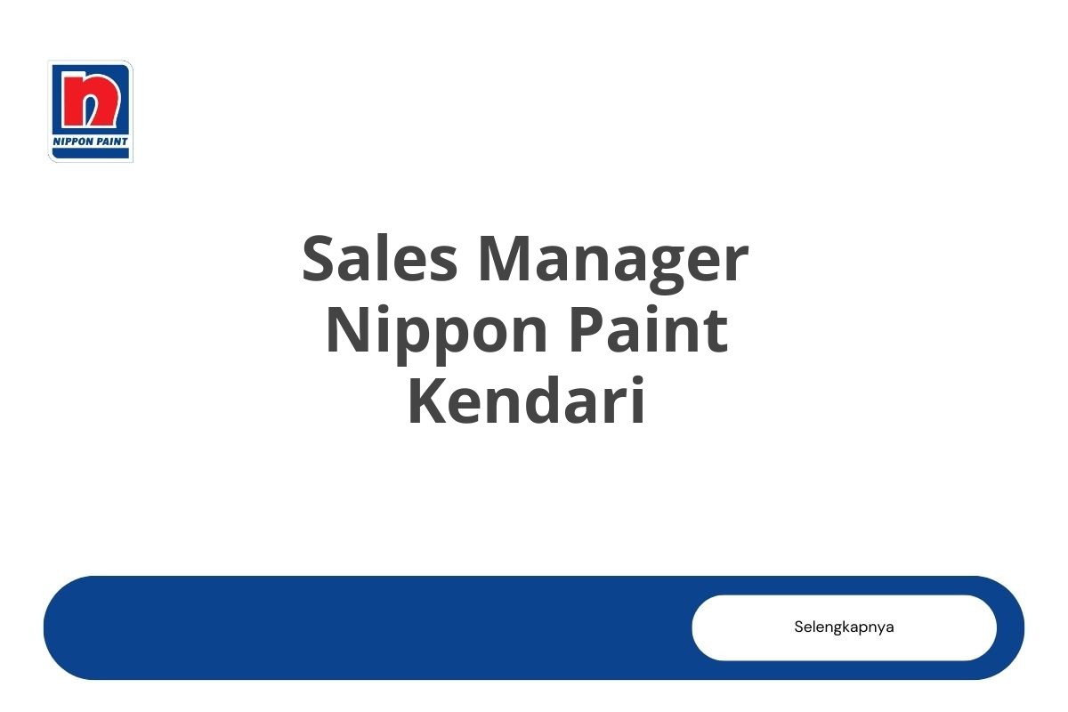 Sales Manager Nippon Paint Kendari