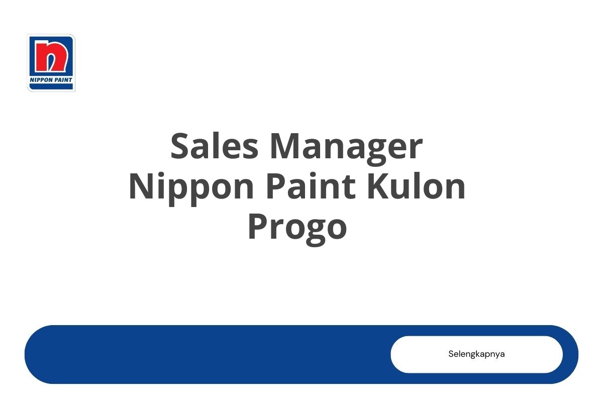 Sales Manager Nippon Paint Kulon Progo