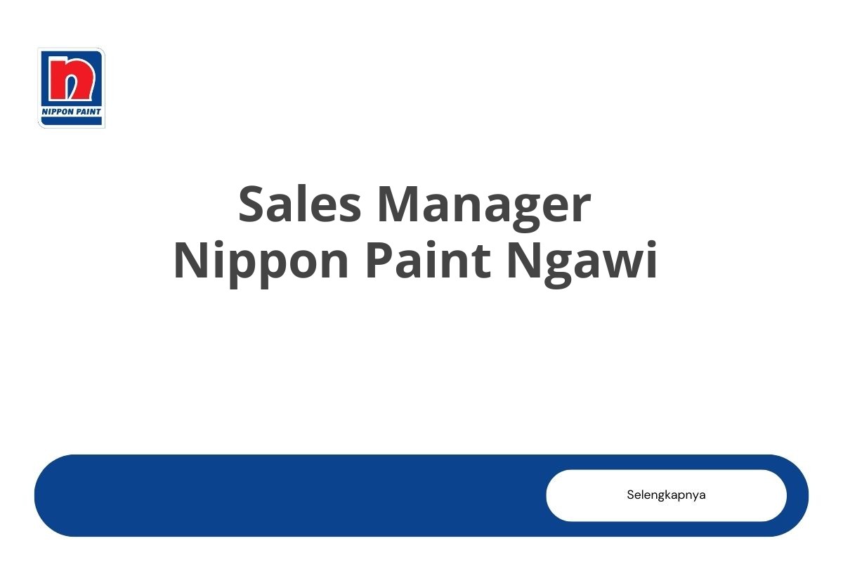 Sales Manager Nippon Paint Ngawi