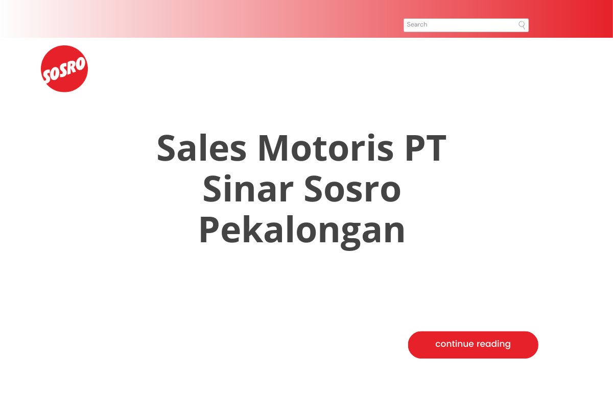 Sales Motoris PT Sinar Sosro Pekalongan