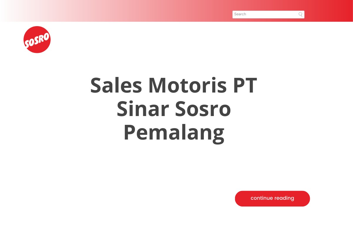 Sales Motoris PT Sinar Sosro Pemalang