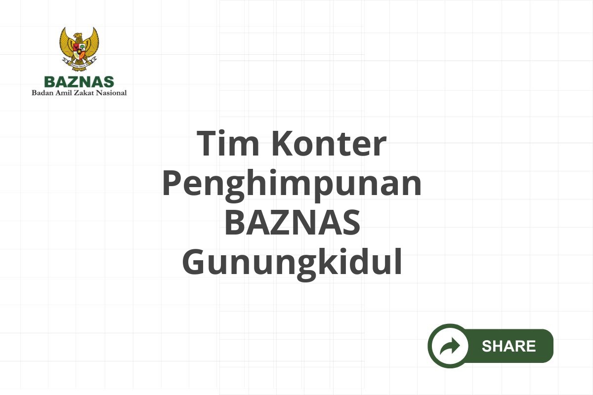 Tim Konter Penghimpunan BAZNAS Gunungkidul