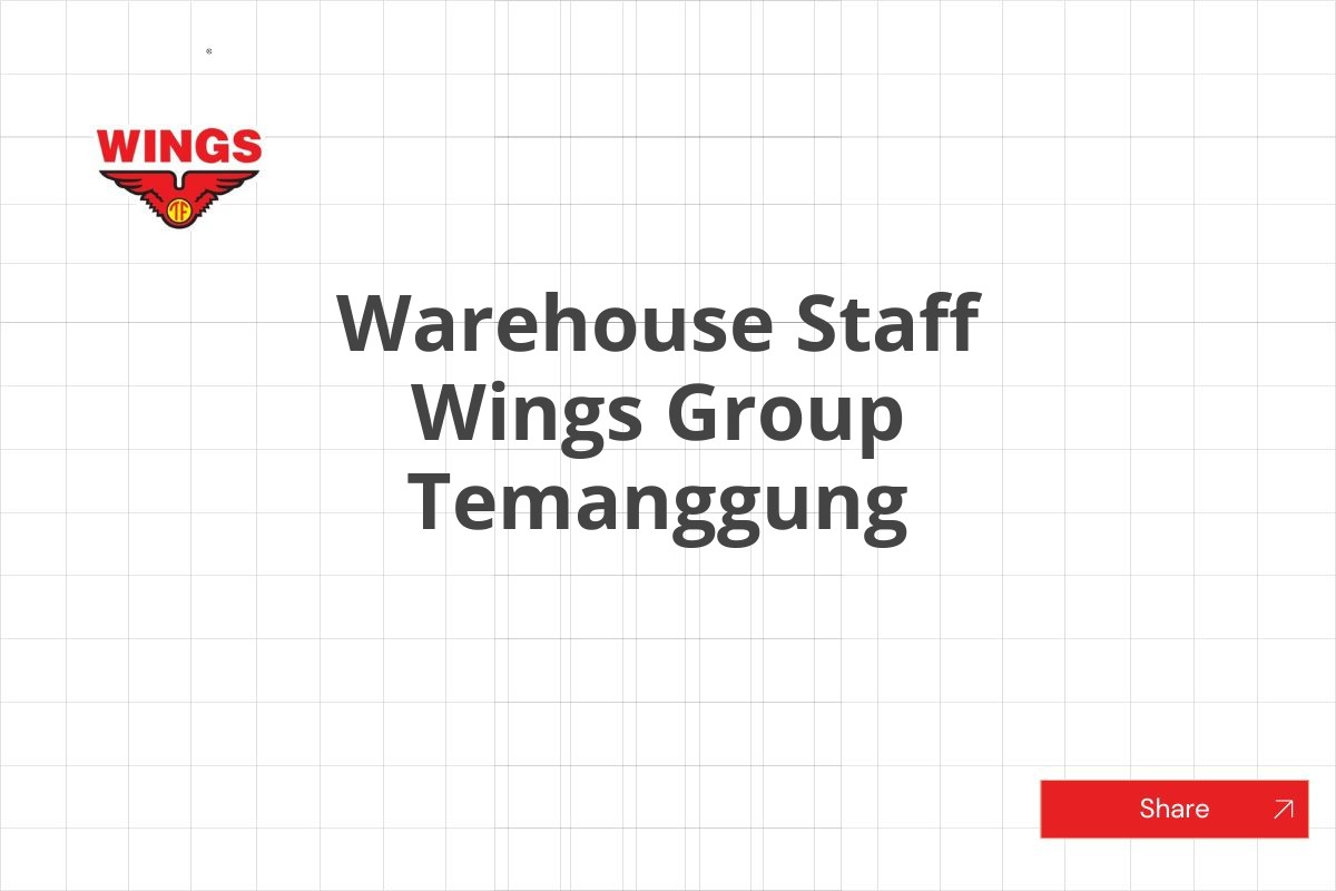 Warehouse Staff Wings Group Temanggung