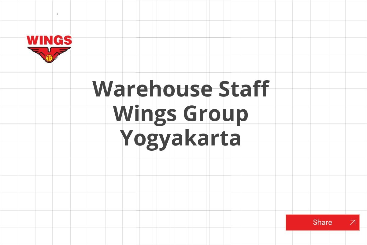 Warehouse Staff Wings Group Yogyakarta